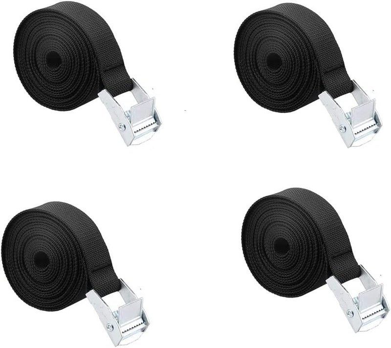 TuTuYa Tie Down Straps, 4PK 9.8Ft x 0.98In(300x2.5cm) Lashing Strap Cam Buckle Straps Adjustable Retaining Ratchet Straps for Vans, Bicycle, Trailer, Motorcycle, SUP, Kayak, Surfboard, Luggage - Image 1